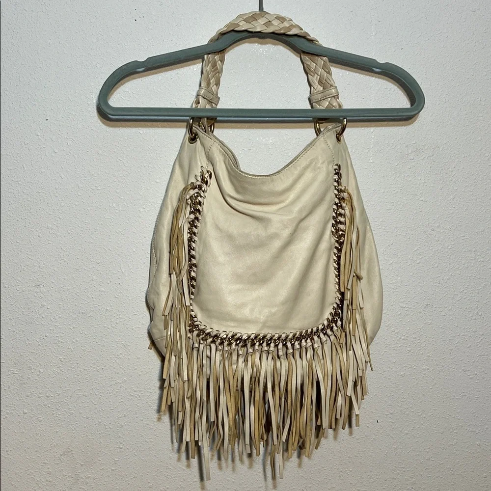 Michael Kors Vienna Fringe Leather Hobo Slouchy Purse Western Festival